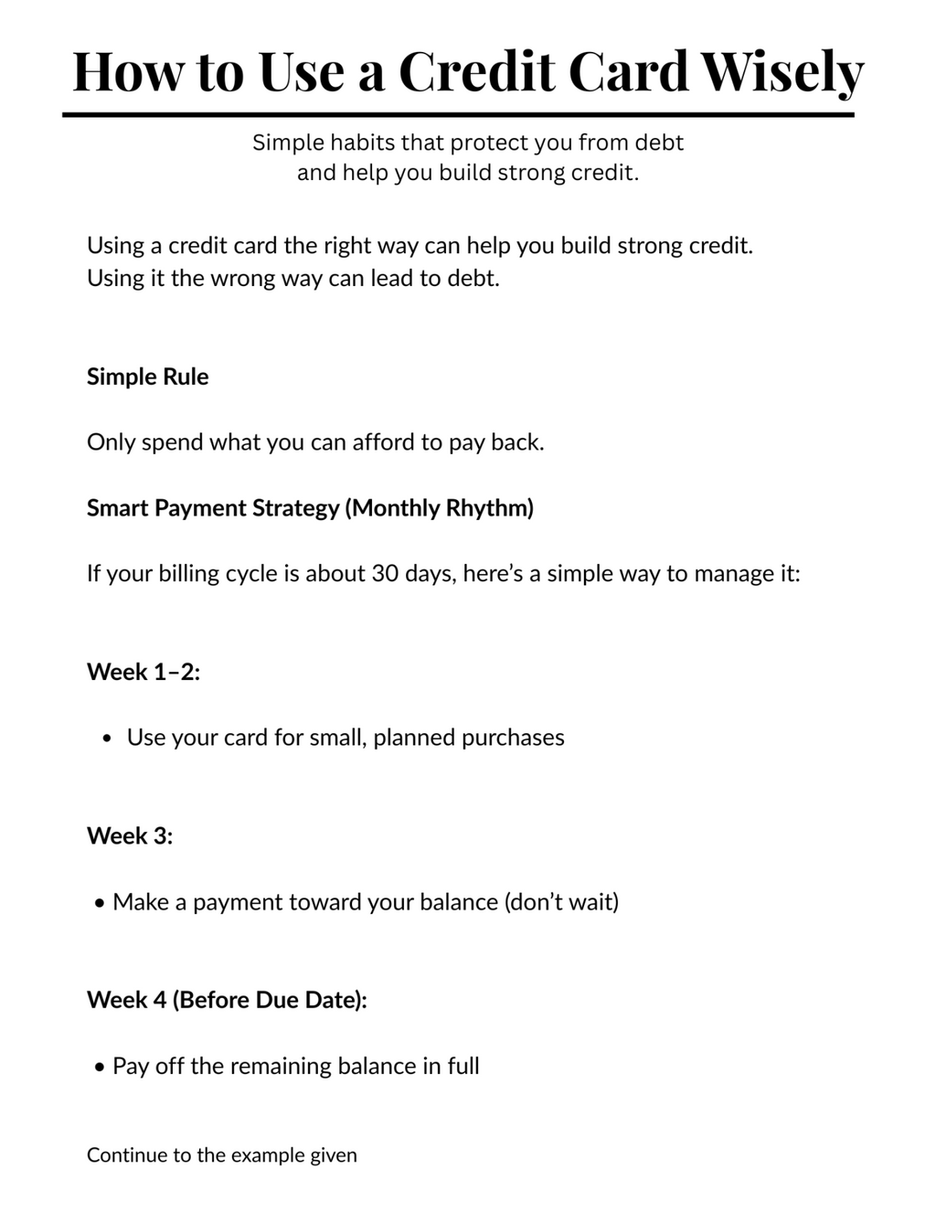 How to use credit card wisely simple step by step guide