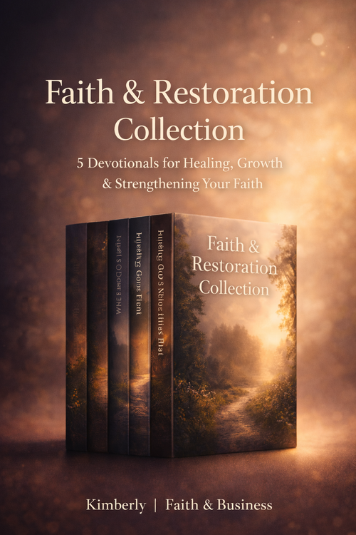 Faith & Restoration Collection bundle by Kimberly Faith & Business – 5 Christian devotionals for healing, faith, and spiritual growth