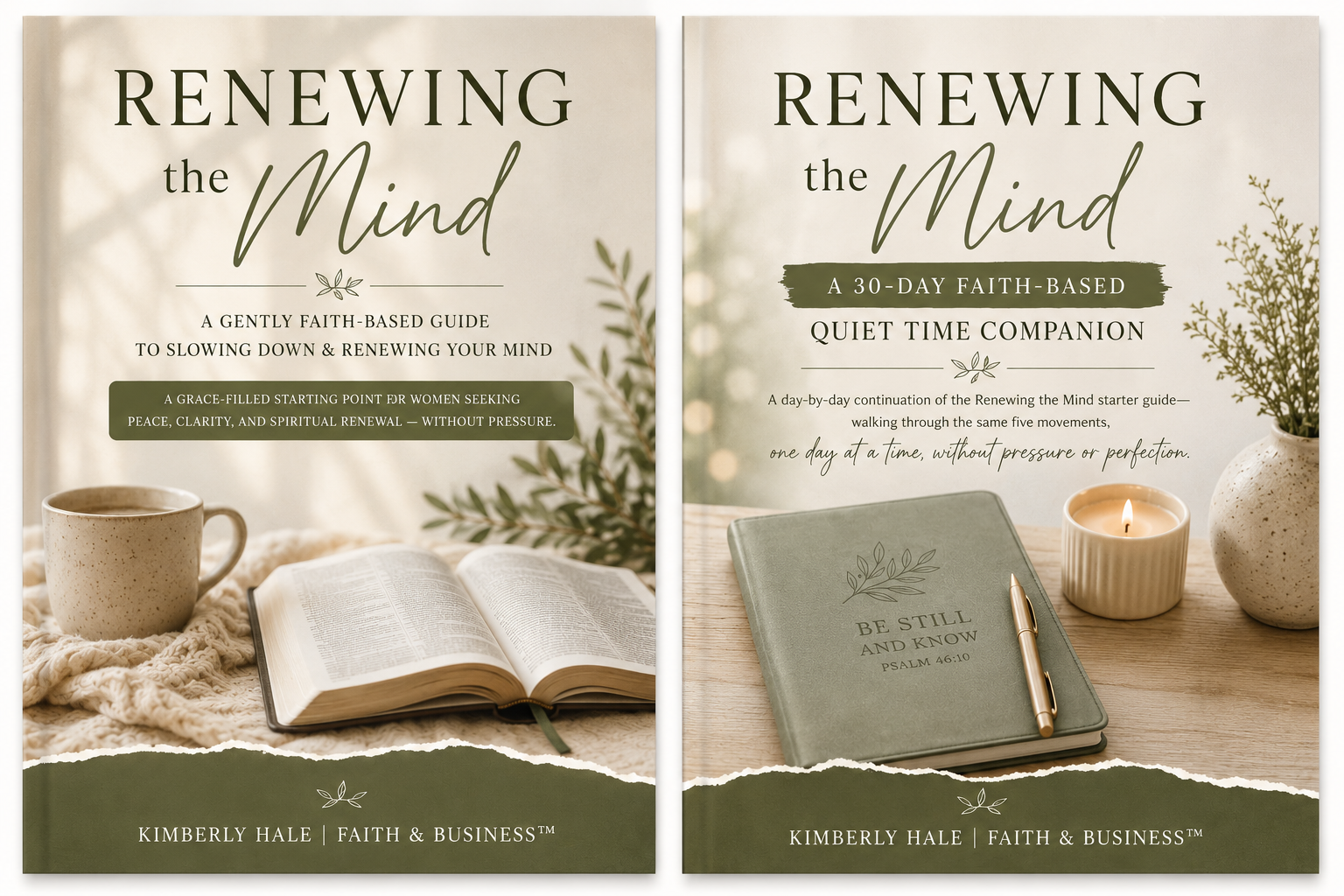 Renewing the Mind™ Complete Collection by Kimberly Hale featuring the Starter Guide and 30-Day Companion together for a complete faith-based quiet-time journey.